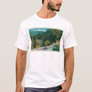 Camiseta Na estrada às árvores grandes de Santa Cruz