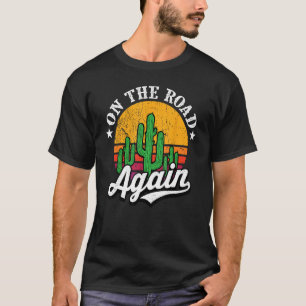 Camiseta Na Estrada De Novo Cactus Funny Texas Texan Vintag