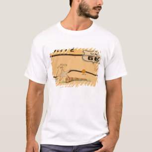 Camiseta NA, EUA, Arizona, Holbrook Rota 66 mural de estrad