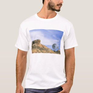 Camiseta NA, EUA, Texas Moinho de vento e falésias de Palo