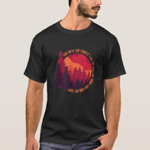 Camiseta Na Floresta Eu Vou Caminhar O Acampamento Natural
