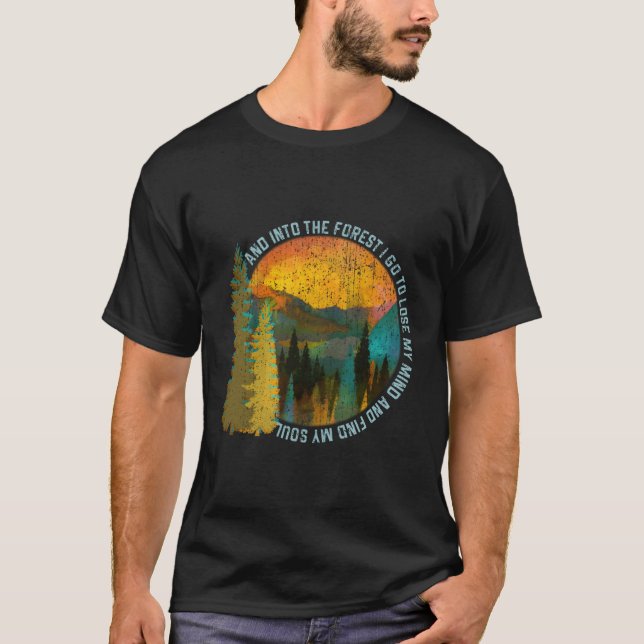 Camiseta Na Floresta Eu Vou Caminhar O Campo Natural (Frente)