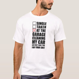 Camiseta Na garagem que limpa meu carro