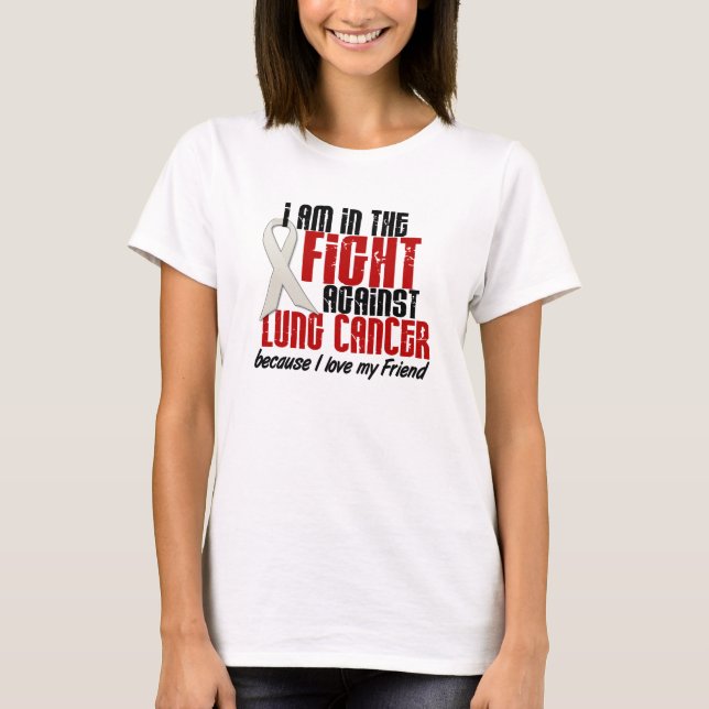 Camiseta Na Luta Contra O Cancer Pulmonar (Frente)