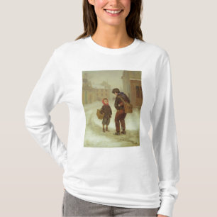 Camiseta Na maneira à escola na neve, 1879