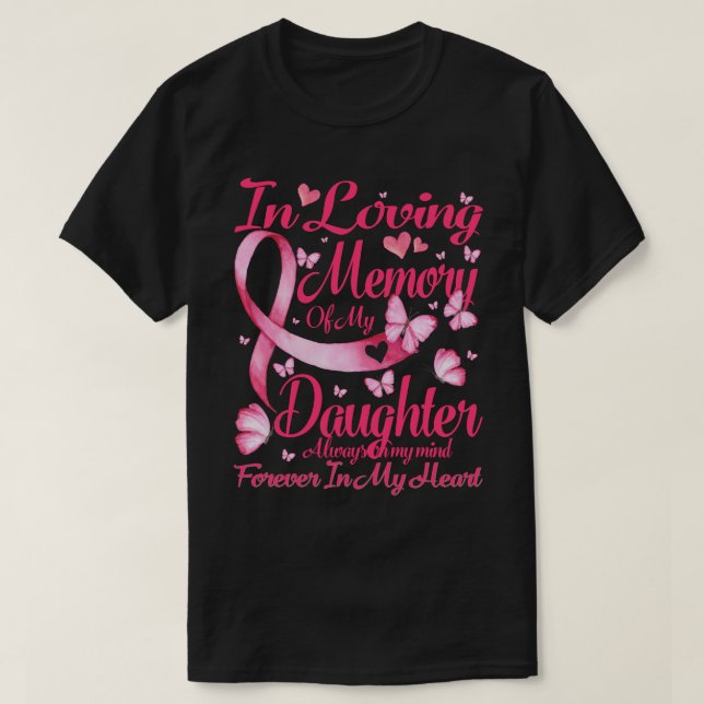 Camiseta Na memória amorosa da minha filha pela minha filha (Frente do Design)