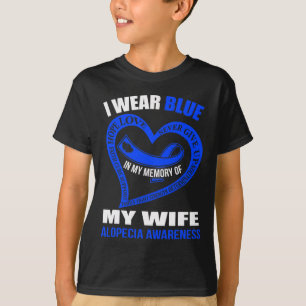 Camiseta Na memória da minha esposa, ALOPECIA, SENSIBILIZAÇ