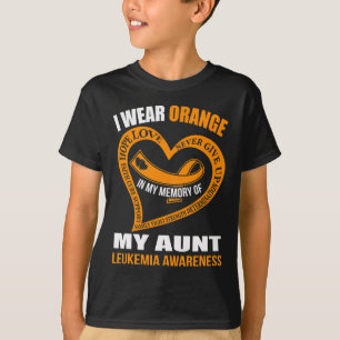 Camiseta Na memória da minha tia LEUKEMIA SENSIBILIZAÇÃO