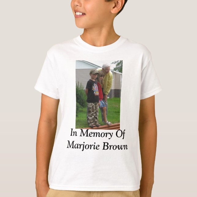 Camiseta Na memória de Marjorie Brown (Frente)