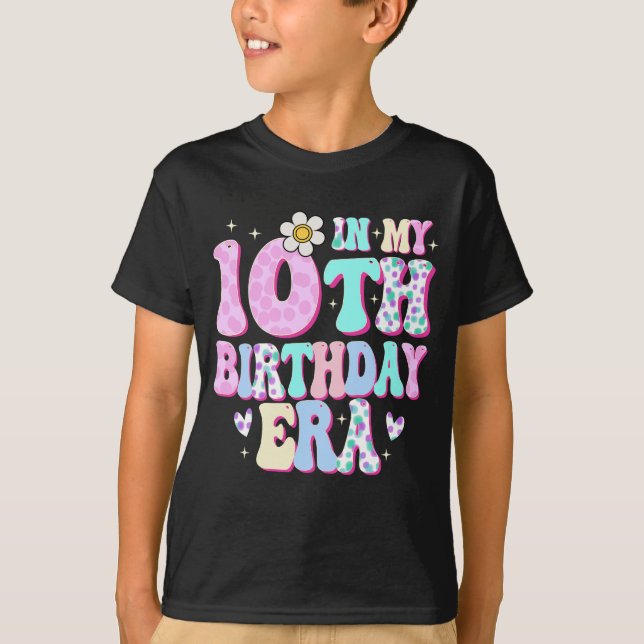 Camiseta Na minha 10ª garota do aniversário Décimo aniversá (Frente)