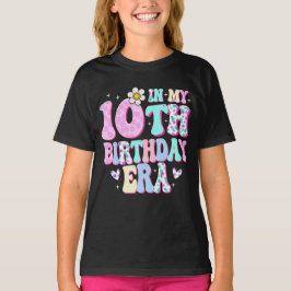 Camiseta Na minha 10ª garota do aniversário Décimo aniversá
