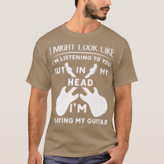 Camiseta Na Minha Cabeça Estou Tocando Minha Guitarrista
