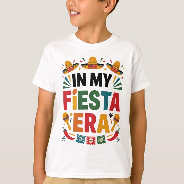 Camiseta Na Minha Época Cinco, Um Taco Festa Colorido (Frente)