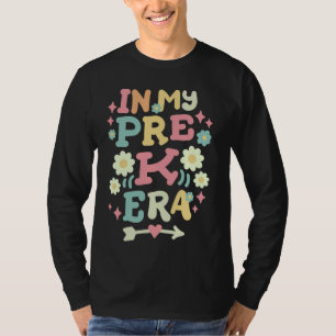 Camiseta Na Minha Época Pré-K Retrô Groovy De Volta Às Cria