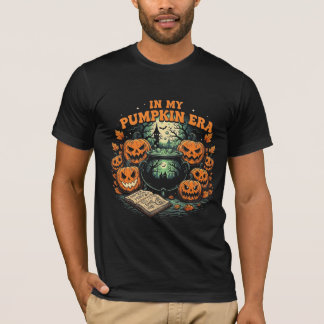 Camiseta Na Minha Era de Abóbora Retro Assustador Halloween
