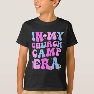 Camiseta Na Minha Era de Acampamento na Igreja Divertido Gr