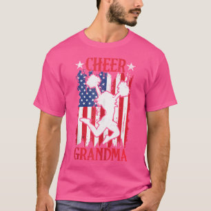 Camiseta Na Minha Era de Avó de Cheerleading Família EUA Fl