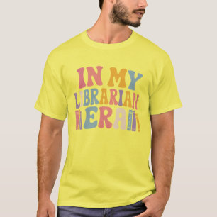 Camiseta Na Minha Era de Bibliotecária Retro Groovy Amante
