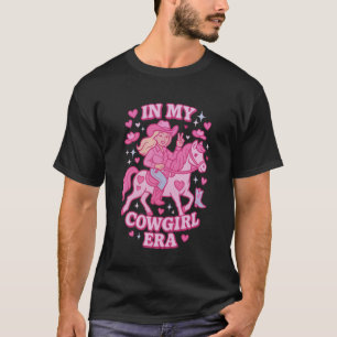 Camiseta Na Minha Era de Cowgirl Crianças Rosa Fofo Ocident