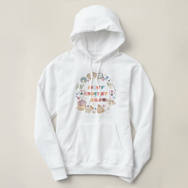 Camiseta Na Minha Era de Crochê , Presente para Mã (Frente do Design)