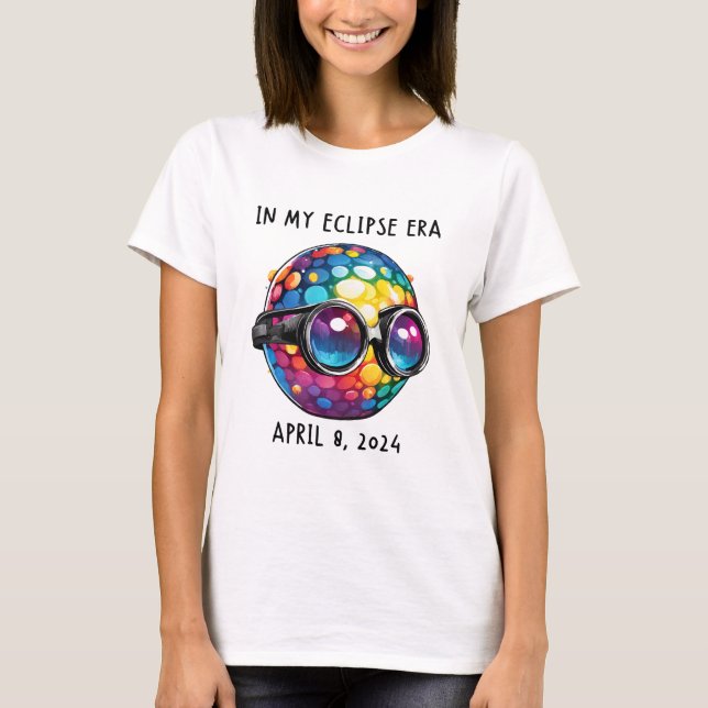 Camiseta Na Minha Era de Eclipse Solar de 2024 (Frente)