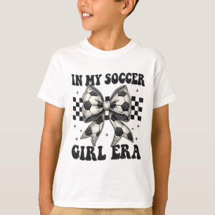 Camiseta Na Minha Era de Garota de Futebol Coquette Bow Gar