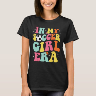 Camiseta Na Minha Era de Garota de Futebol Retro Groovy Gar