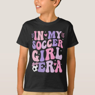 Camiseta Na Minha Era de Garota de Futebol Retro Groovy Gar