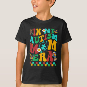 Camiseta Na Minha Era de Mãe Autista Groovy Peça de Quebra-