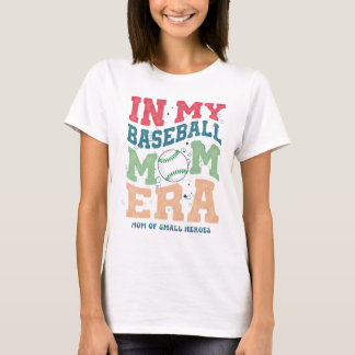 Camiseta Na Minha Era de Mãe de Beisebol Citação Retro Vint