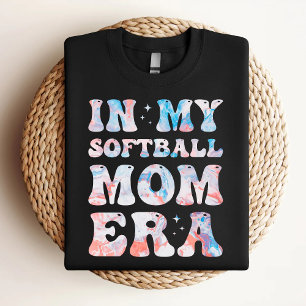 Camiseta Na Minha Era de Mãe de Softball Colorido Mãe de So