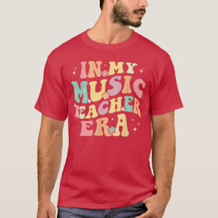 Camiseta na Minha Era de Professor de Música Retro Volta às