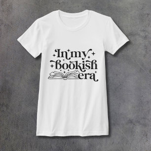 Camiseta Na Minha Era Literária Tinta Preta Feminina Ajusta