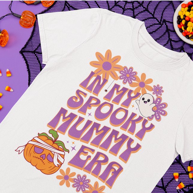 Camiseta Na Minha Era Múmia Brincadeira, Retrô Halloween (Criador carregado)