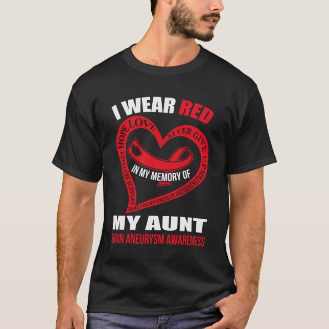 Camiseta Na minha memória da minha tia BRAIN ANEURYSM CONSC (Frente)