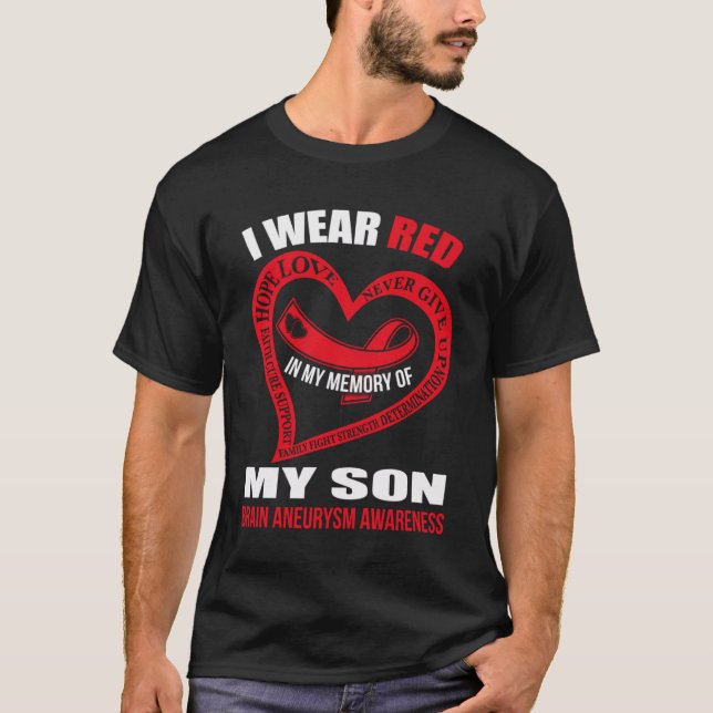 Camiseta Na minha memória do meu filho CÉREBRO ANEURYSM CON (Frente)