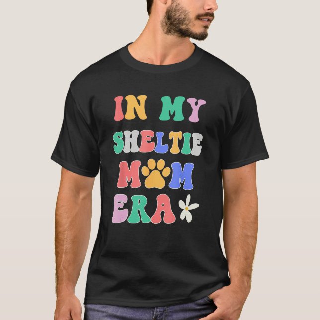 Camiseta Na Minha Sheltie Era Era Da Mãe Um Cachorro Bonito (Frente)