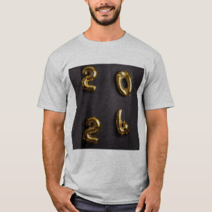 Camiseta Na moda ano 2024 Cor básica da Cinza masculina