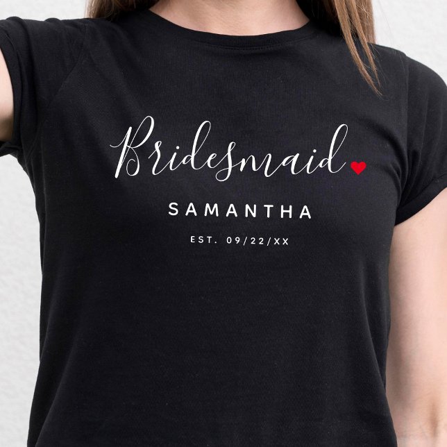 Camiseta Na moda Bridesmaid Wedding (Criador carregado)