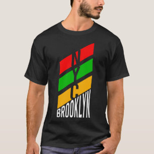 Camiseta Na moda Brooklyn NYC - Teto Gráfico Colorido