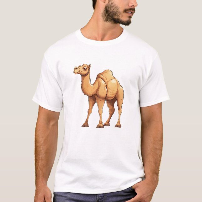 Camiseta Na moda Camel Design, Motif Exótico para a Naturez (Frente)