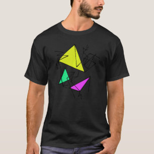 Camiseta Na moda Creative Figures Lines Geometry Trabalho d