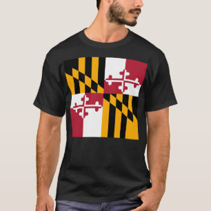 Camiseta Na moda da bandeira do estado de Maryland