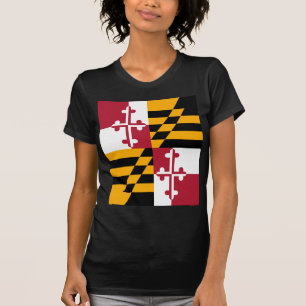 Camiseta Na moda da bandeira do estado de Maryland