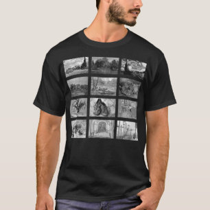 Camiseta Na moda de Clássicos de Belas Artes Vintage da Van