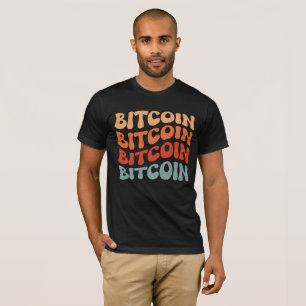 Camiseta Na moda de Texto de Vazio Bitamt Cripto Tipografia
