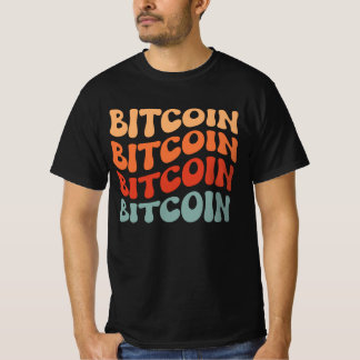 Camiseta Na moda de Texto de Vazio Bitamt Cripto Tipografia
