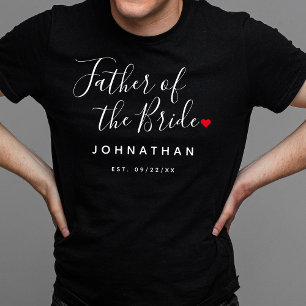 Camiseta Na moda do casamento nobre