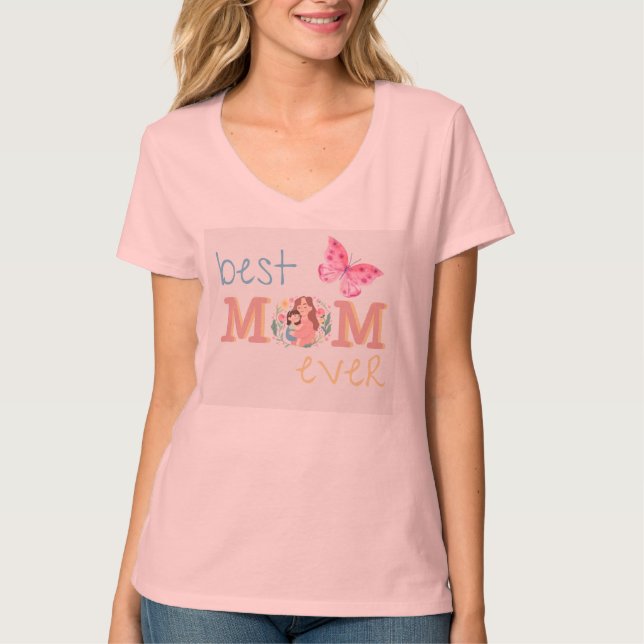 Camiseta Na moda e capacitando a Dia de as mães T-Shirt (Frente)