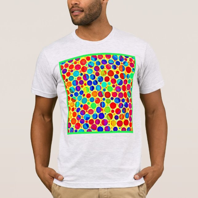 Camiseta Na moda e padrão chic coloridos (Frente)